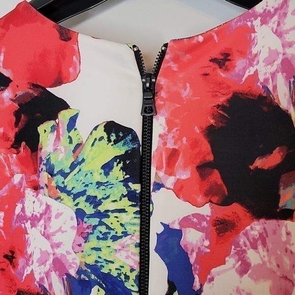 MILLY Scuba A Line Summer Floral Dress - Picture 7 of 11